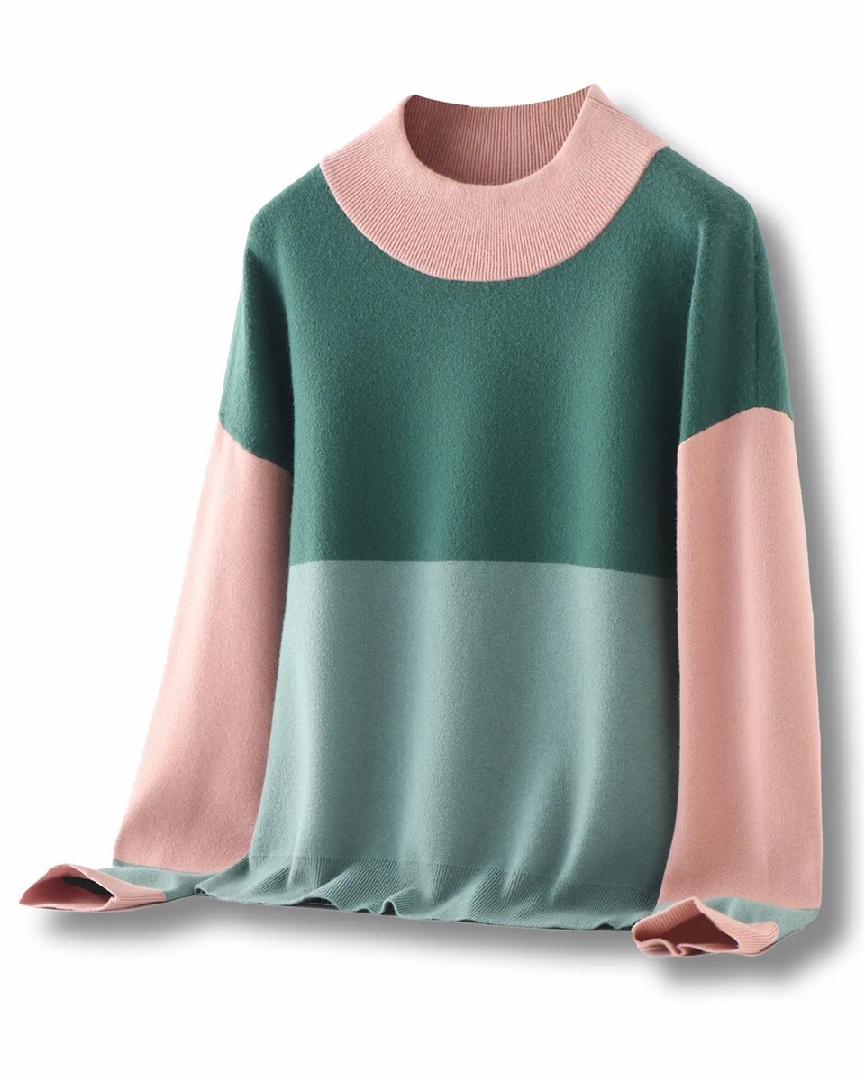 Gwau Siwmper Bloc Lliw