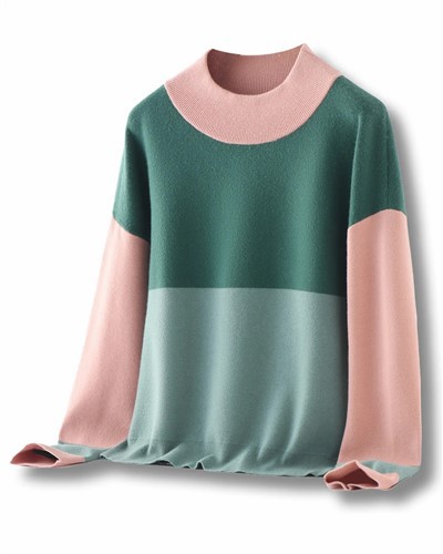 Gwau Siwmper Bloc Lliw