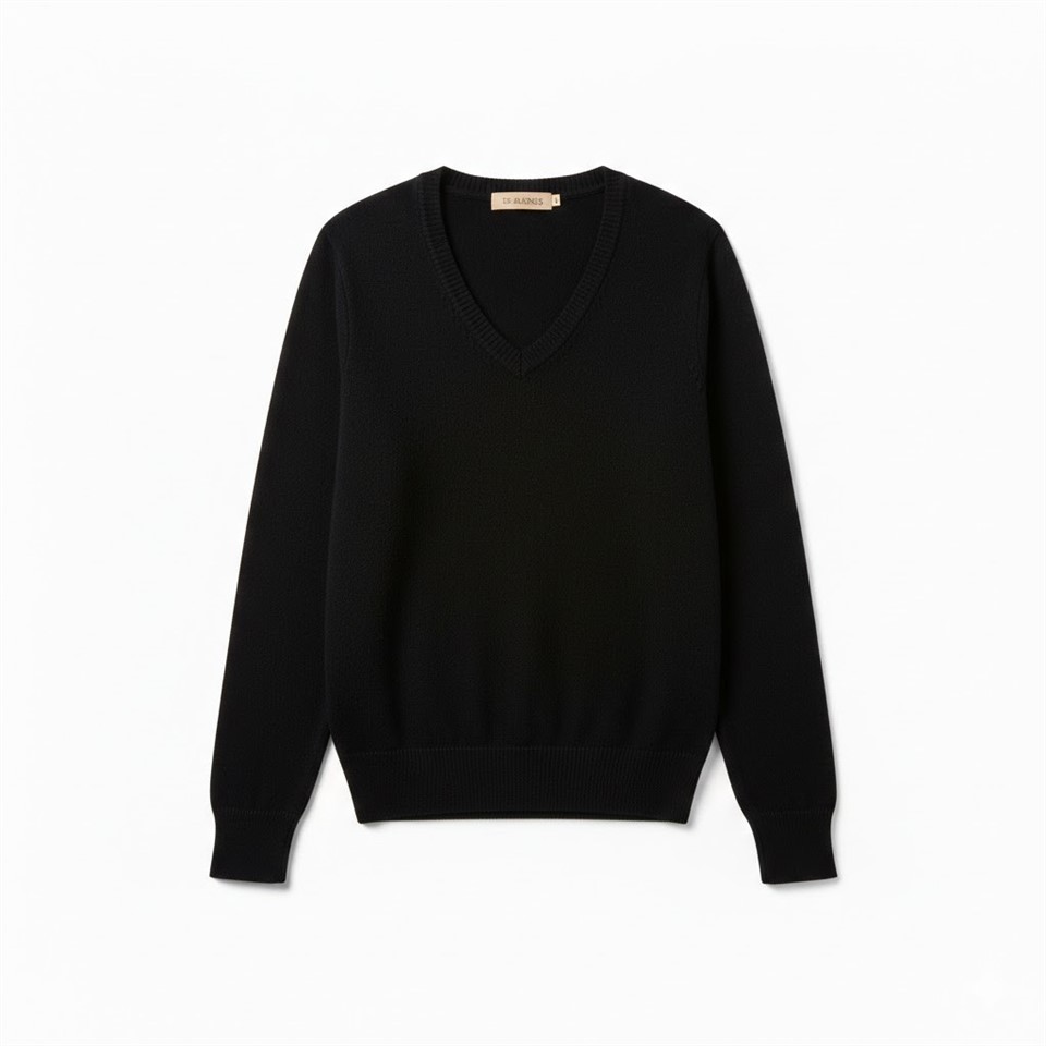 black v neck pullover sweater