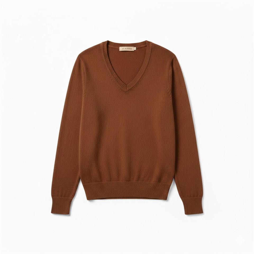 V Siwmper Llewys Hir Gwddf